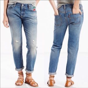 Levi’s 501 Cherry Embroidered Jeans